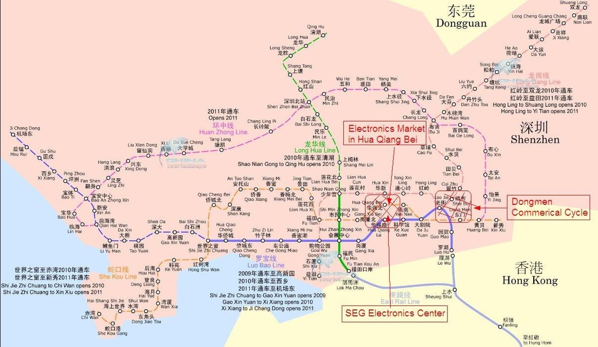 Мапа тржишта Шенжен електроника
